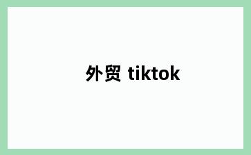 外贸 tiktok